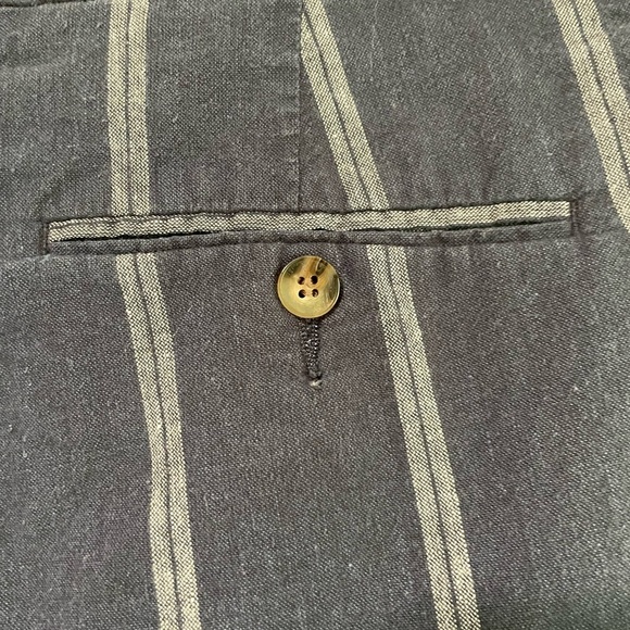 ASOS Men’s Navy Blue & White  Striped Shorts - Picture 6 of 8